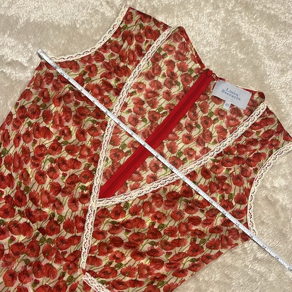 LUISA BECCARIA Micro Poppies Midi Dress - Picture 15 of 17